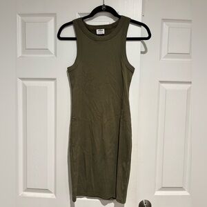 Cotton On: Rib Racer Mini Dress, Green, Small